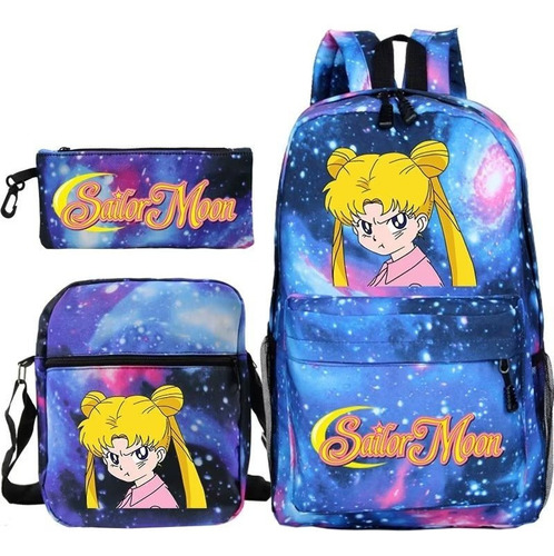 Bolsos De Hombro De Moda Sailor Moon Mochila Set De 3 Piezas