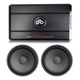 Paquete Amplificador Clase D  Db Drive Y 2 Subwoofers 12 Jbl