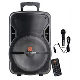 Caixa De Som Star Sound 12'' Ss-120 C/ Bateria Bluetooth Mic Cor Preto