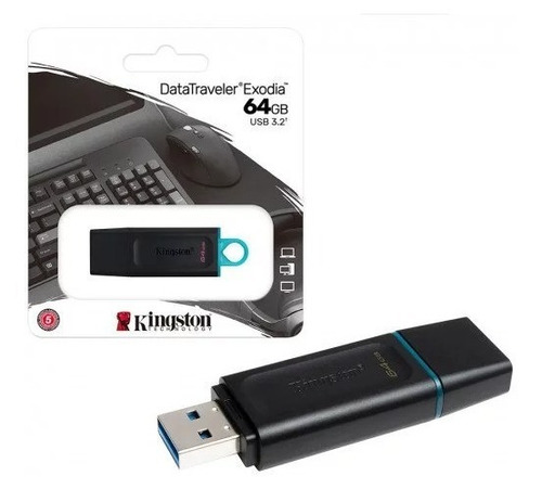 Pendrive Kingston Datatraveler Exodia 64gb Usb 3.2 