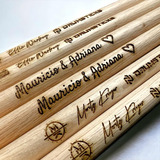 3 Pares De Baquetas Personalizadas A Láser / Nexus Drumstick