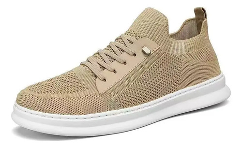 Tenis Hombre Con Cordón Elástico Y Diseño Ligero! Estilo Versátil Y A La Moda