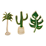 Elegante Juego De Broches Con Forma De Hoja, 3 Piezas, Acces