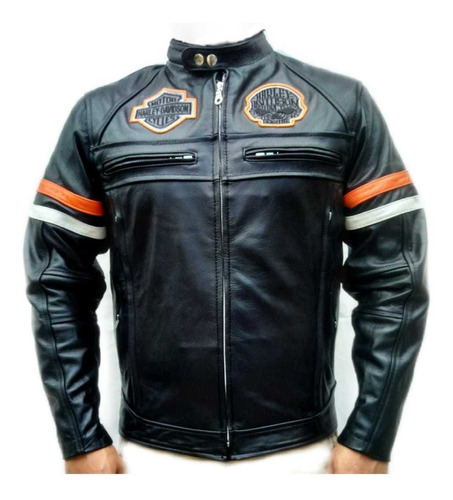 Chamarra Tipo Harley-davidson Piel De Primera Calidad(1.5mm)