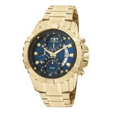 Relógio Technos Dourado Masculino Classic Legacy Js15em/4a Cor Do Fundo Azul