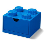 Lego Contenedor Cajon Desk 4 Bloque Apilable De Escritorio Color Azul
