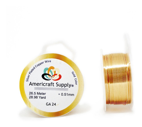 Alambre Aaa #24 Dorado Americraft Supply Bijouterie Armado