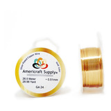 Alambre Aaa #24 Dorado Americraft Supply Bijouterie Armado