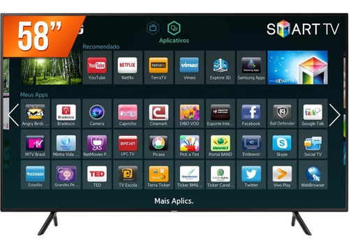 Smart Tv Led 58'' Ultra Hd 4k Samsung Nu7100 Hdmi Usb Wi-fi