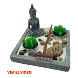Jardín Zen Feng Shui C/ Figura Buda Vela Meditación Deco