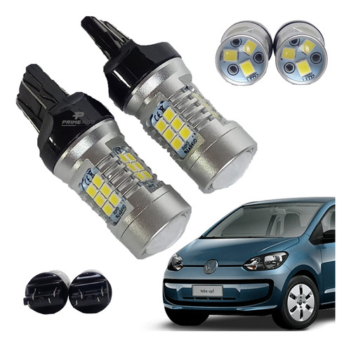 Led Drl Luz Diurna Vw Up Tsi 2019 2020 Branco Puro 2 Polos