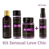 Kit Óleo Massagem + Espuma E Sal Banho Love Chic - Promoção