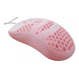 Mouse Gamer Exbom Ultraleve Rosa Colmeia Rgb Ms-c32-pk