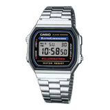 Reloj Casio Retro A-168 Plateado Unisex 100% Original