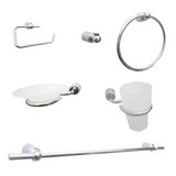 Set 6 Piezas De Accesorios Para Baño Hidromet Sylver