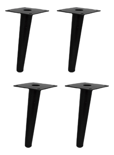 Pata Para Muebles 30 Cm Altura Negro Reforzada 4 Piezas