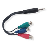 Cabo Adaptador P2 X 3rca Fêmea Áudio E Vídeo