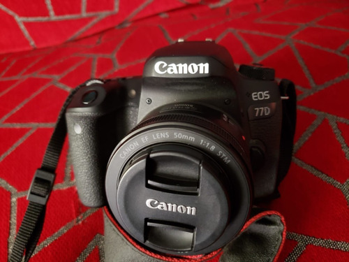  Canon Eos 77d Dslr + Lente 50 Mm + Mochila Canon