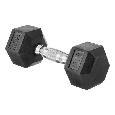 Mancuerna Pesas 15lb Hexagonal Caucho 6.8 Kg Pesa Gimnasio | Envío gratis
