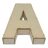 Abecedario 3d Letras Madera Mdf 3mm Corte Láser 30 Cm Altura