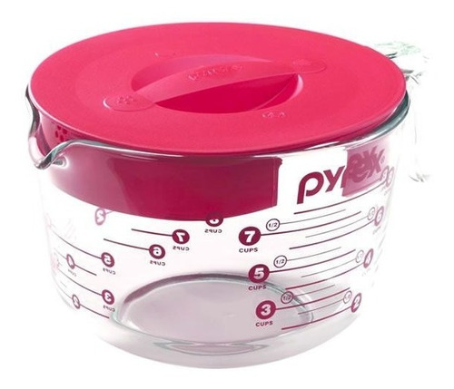 Jarra Medidora Vidrio Con Tapa 2 Litros Basics Pyrex