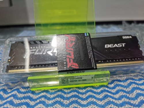 Memória Kingston Gamer Fury Beast 2666mhz 32gb Lacrada