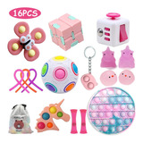 Caixa Brinquedos Figet Mistério Pop It 16pc