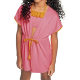 Saída De Praia Infantil Menina C/ Proteção Uv 50+ Moda Verão