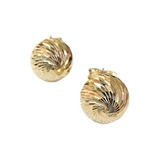 Aretes Bola Esfera Oro 14k Facetada Diamantada Joyeria Fina