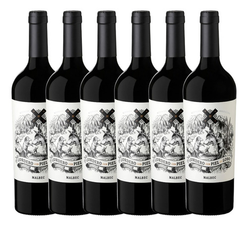 Vino Cordero Con Piel De Lobo Malbec 750 Ml. Caja 6 Botellas