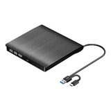 Gravador Dvd Externo Portátil Slim Usb3.0 Tipo-c Mac/pc/note