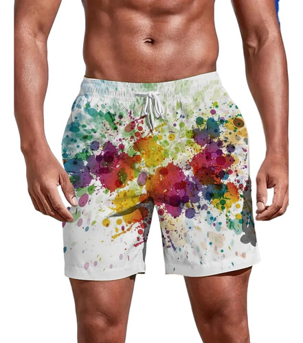 Pantalones Cortos De Playa Graffiti 3d Para Hombre