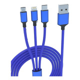Cable Usb Tipo C/ Micro Usb/ Para iPhone 3 En 1