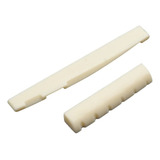 Puente De Plastico Para Guitarra Acustica De 6 Blanco 