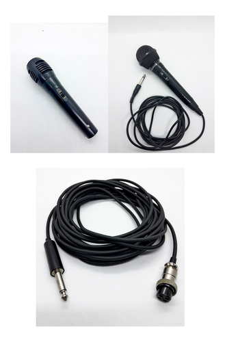 Set Microfonos Dinámicos Dahua Y Dinax + Cable Canon Plug 6m
