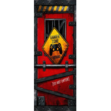 Adesivo Porta De Quarto Gamer Zone Warning Area De Jogo 