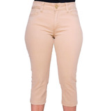 Calça Feminina Capri Alfaiataria Sarja Elastano Justa Colada