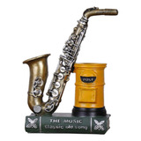 Porta Lápis Amarelo Saxofone Bronze_ 8cm