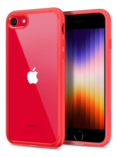 Funda Spigen Para iPhone SE 2022 / 8 7 Ultra Hybrid 2 Rojo