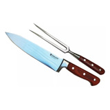 Set De Asado Venado Tenedor Y Cuchillo Gp884