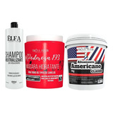 Alisamento Americano + Shampoo Neutralizante + Hidratação