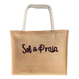 Bolsa De Praia Grande Feminina Sol E Praia Transversal  