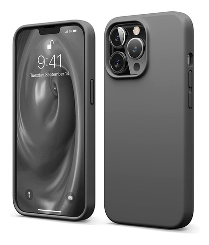 Funda Protector Silicona Liquida Para iPhone 13 Pro + Vidrio