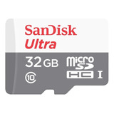 Tarjeta De Memoria Sandisk Microsd 32gb Clase 10 80mbps