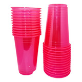 Copo Descartável Neon 300ml Balada Drinks Cor Rosa