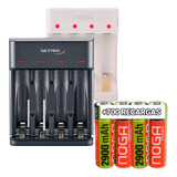 Cargador Pilas Noga + 4 Pilas Aa 2900mah Recargables Pcreg