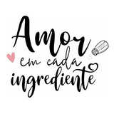 Vinil Decorativo Frase Para Cocina Ingrediente Amor