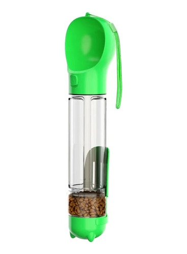 Dispensador Agua Croquetas Gatos/perros 4 En 1 Verde (500ml)