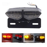 Led Stop Direcciobales Porta Placa Motocicleta Universal