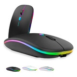 Mouse Sem Fio Usb Recarregável Bluetooth Rgb P/ Pc E Macbook